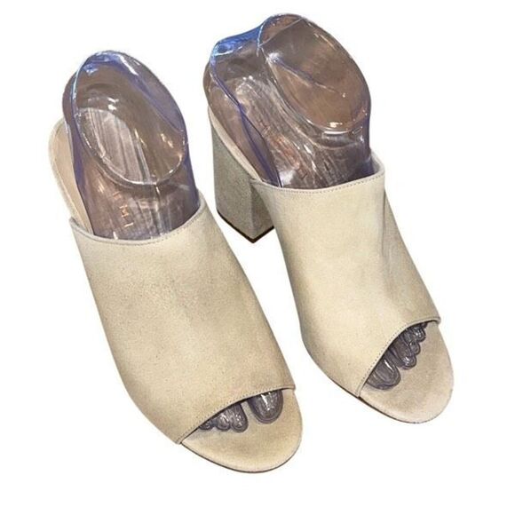 M. Gemi Womens The Noto Suede Slip On Block Heel Mule Sandals Cream Size (38) 7. - Picture 3 of 8